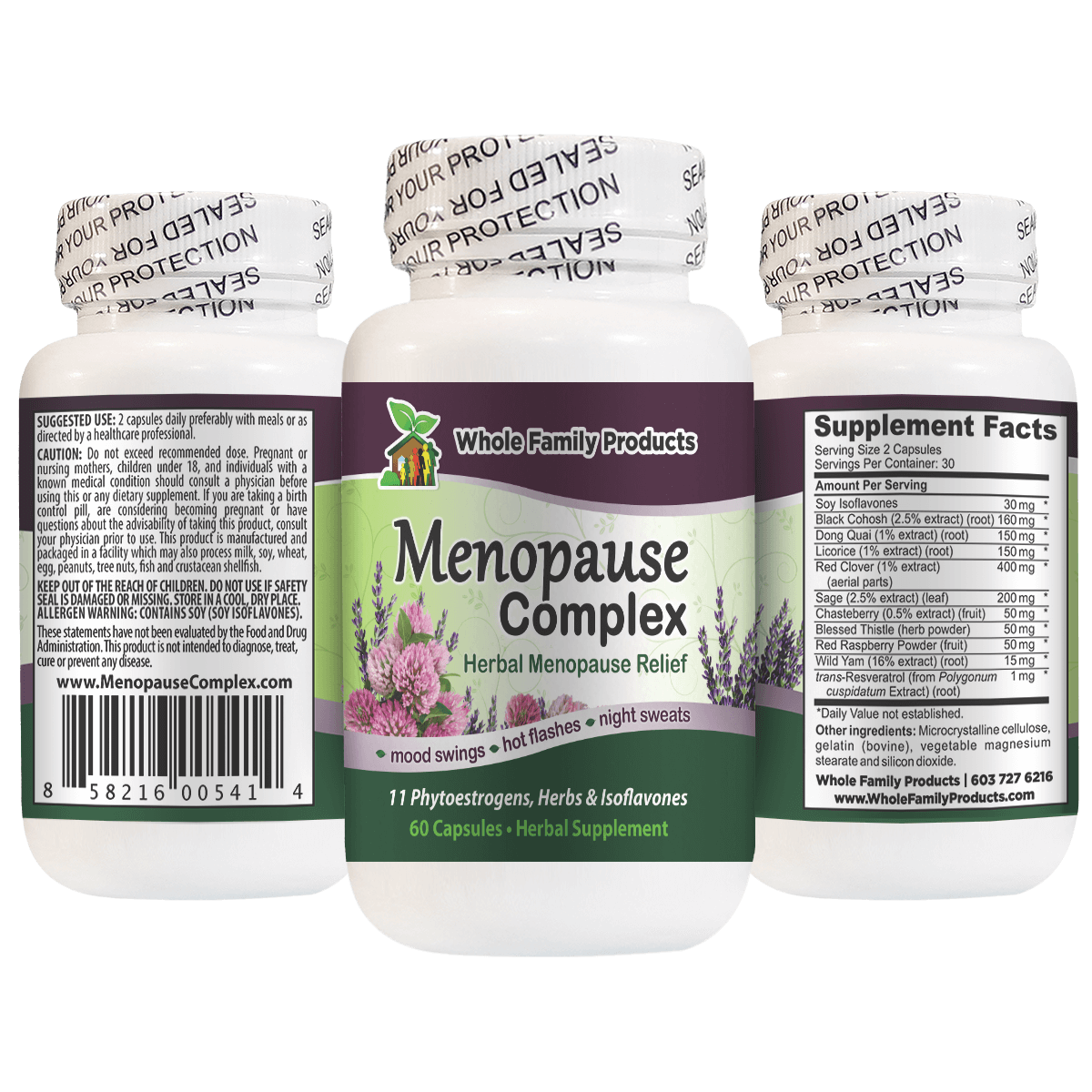 Menopause Complex Natural Herbal Menopause Relief for Mood Swings