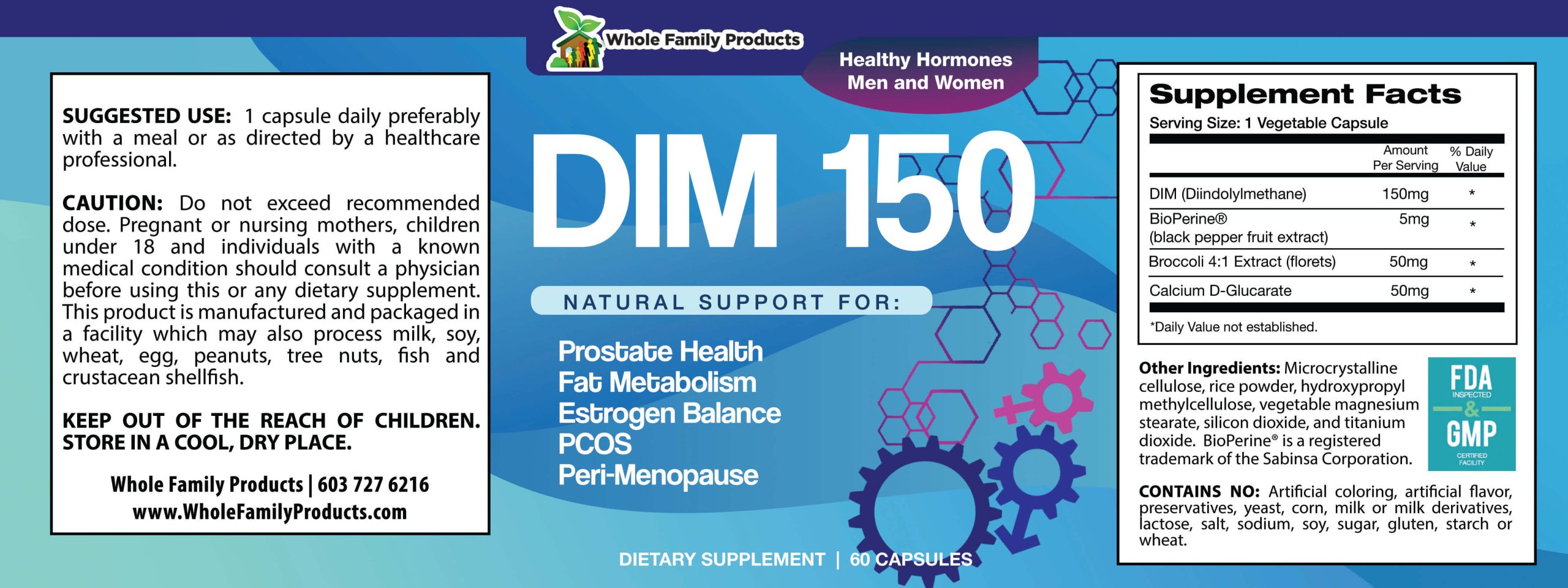 DIM150 Product Label
