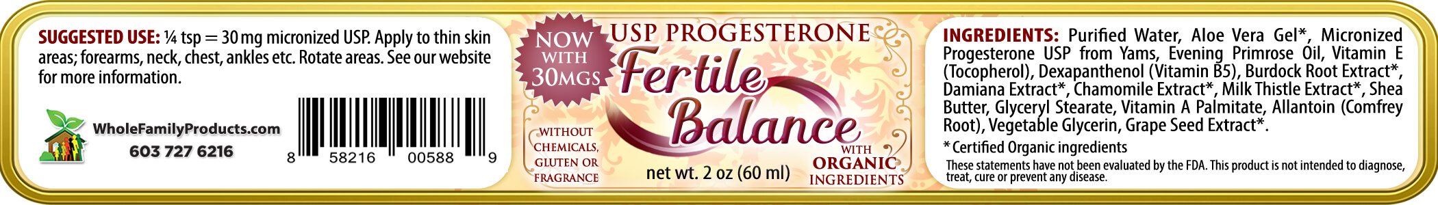 Fertile Balance Product Label